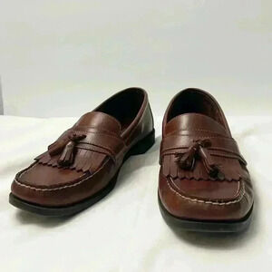 Dexter- Men’s Tassel Loafers-Leather- Brown- 11